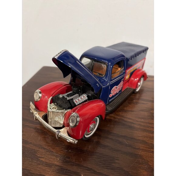 1940 Ford Diecast Pepsi Cola Truck Model Collectible Vintage Red & Blue - Picture 7 of 7